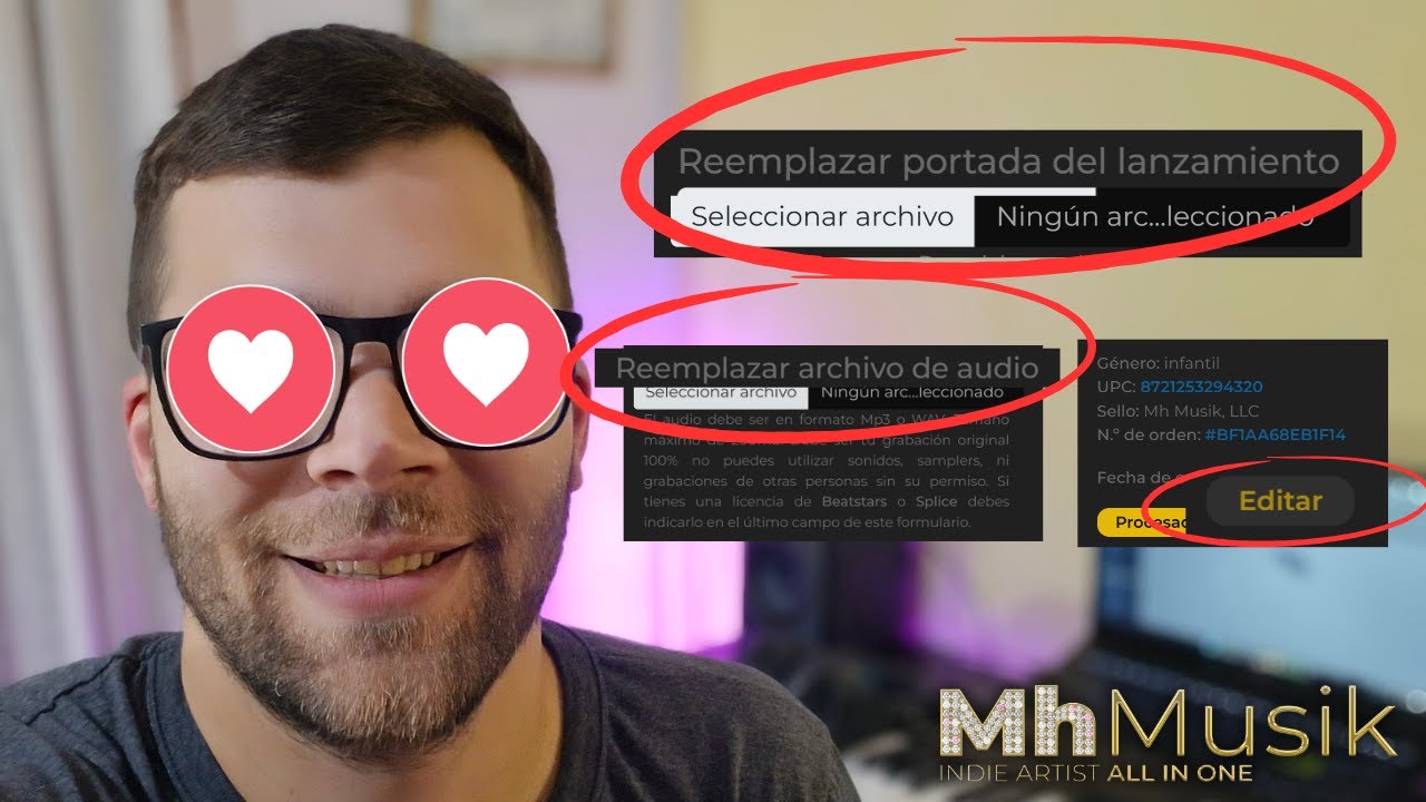 Actualizaciones MH Musik - Reemplazar Audio, Editar Portada, Promociones etc