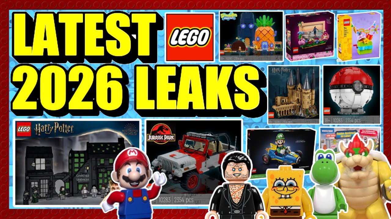 INSANE NEW LEGO LEAKS! Harry Potter, Jurassic Park, Mario, One Piece, SpongeBob & MORE!