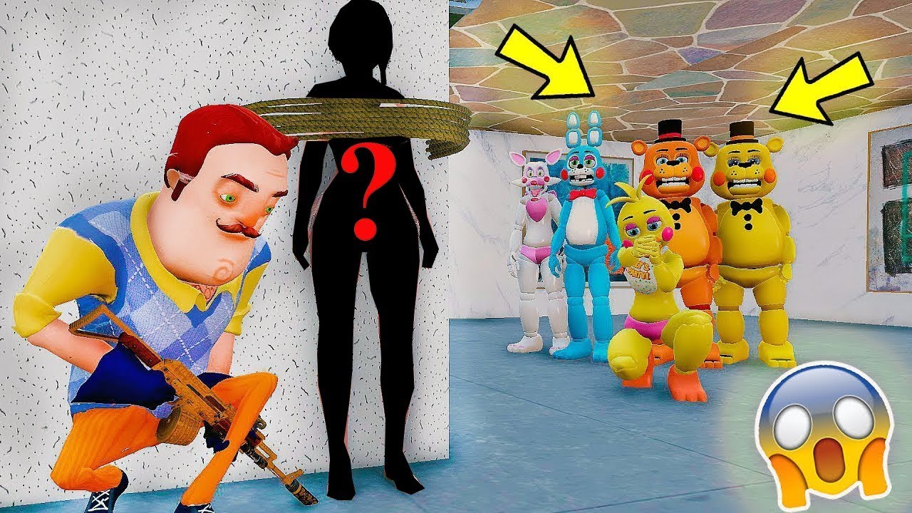 ANIMATRONICS Invadindo a NOVA MANSAO do Hello Neighbor? | GTA V Five Nights at Freddy's