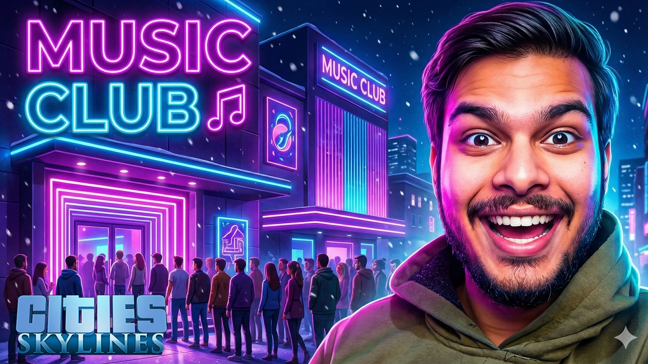 I BUILT A MUSIC CLUB IN MY CITY 🎶🔥 | CITIES: SKYLINES | KHELBABU SIMULATION