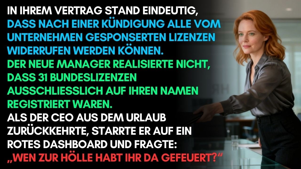 Wegen „Redundanz“ gefeuert – dann merkten sie: Sie war die einzige autorisierte Lizenzinhaberin 🧑‍💼