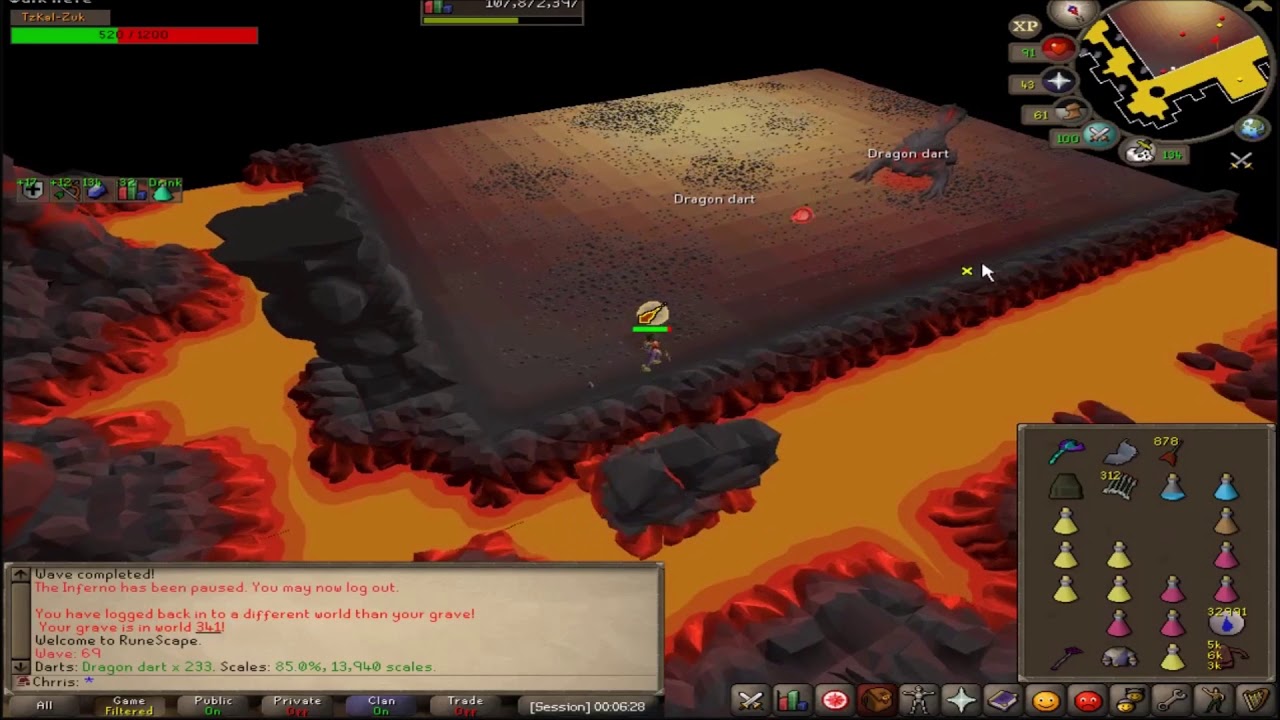 osrs Infernal cape with Rune Crossbow (hcim)