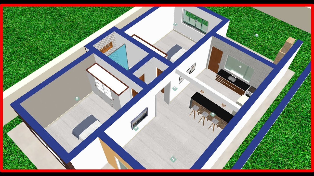 CASA COM DOIS QUARTOS BONITA - familia feliz em 4 paredes