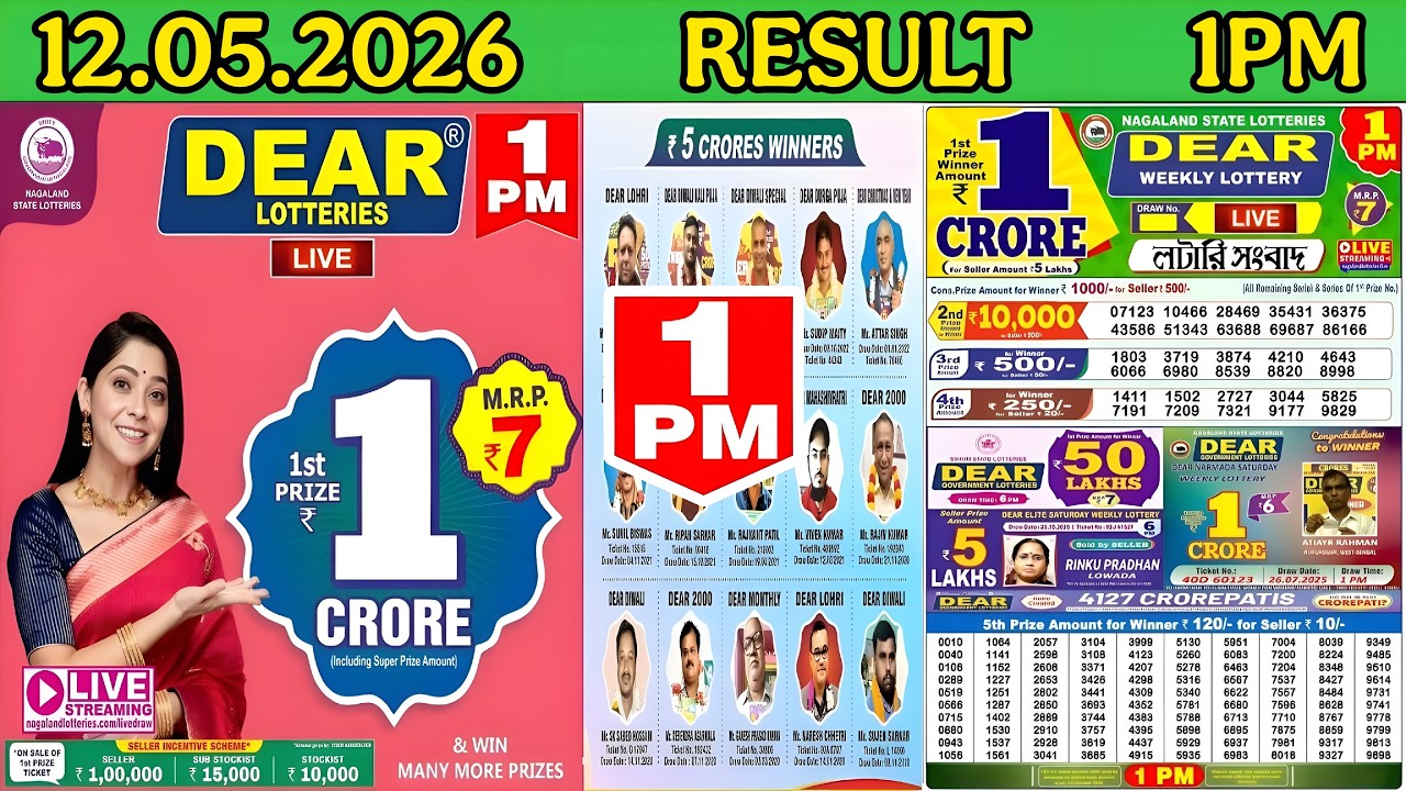 DEAR VICTORY FRIDAY LOTTERY SAMBAD LIVE 1 PM 12.06.2026 LOTTERY RESULT LIVE NAGALAND LOTTERY LIVE