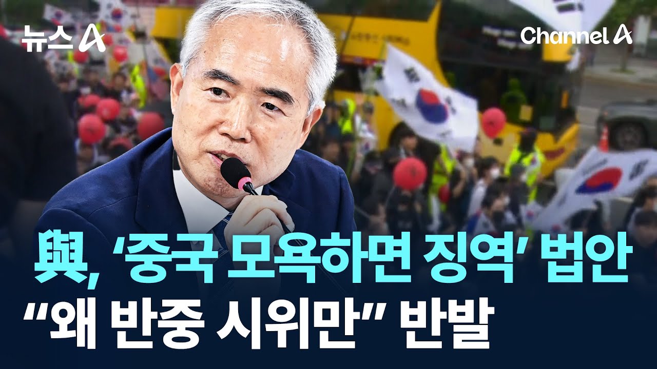 민주당, &lsquo;중국 모욕하면 징역&rsquo; 법안&hellip;&ldquo;왜 반중 시위만&rdquo; 반발 / 채널A / 뉴스A