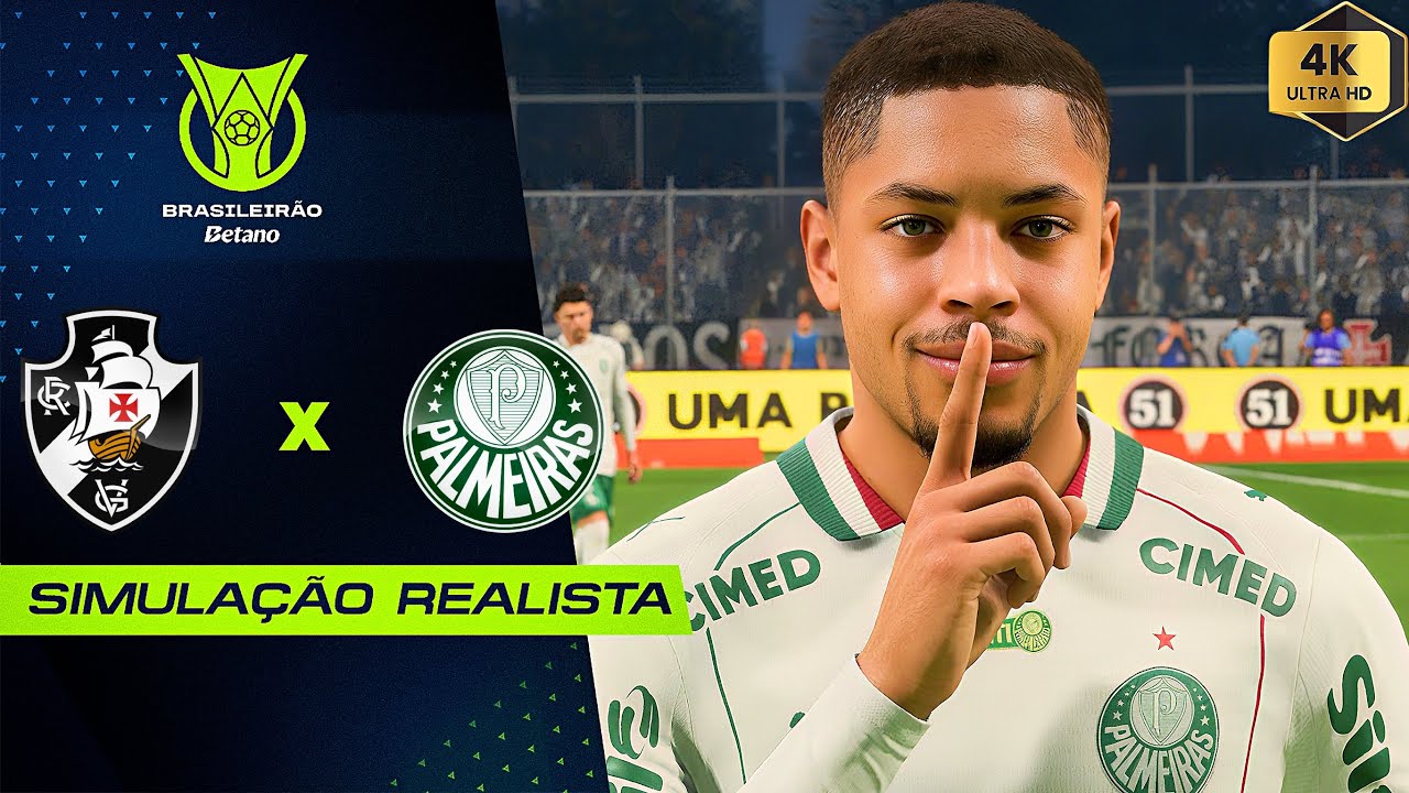 FC 26 - Vasco da Gama vs Palmeiras | Brasileirão 2026| Simulação 4K (60FPS) Ultra Realista.