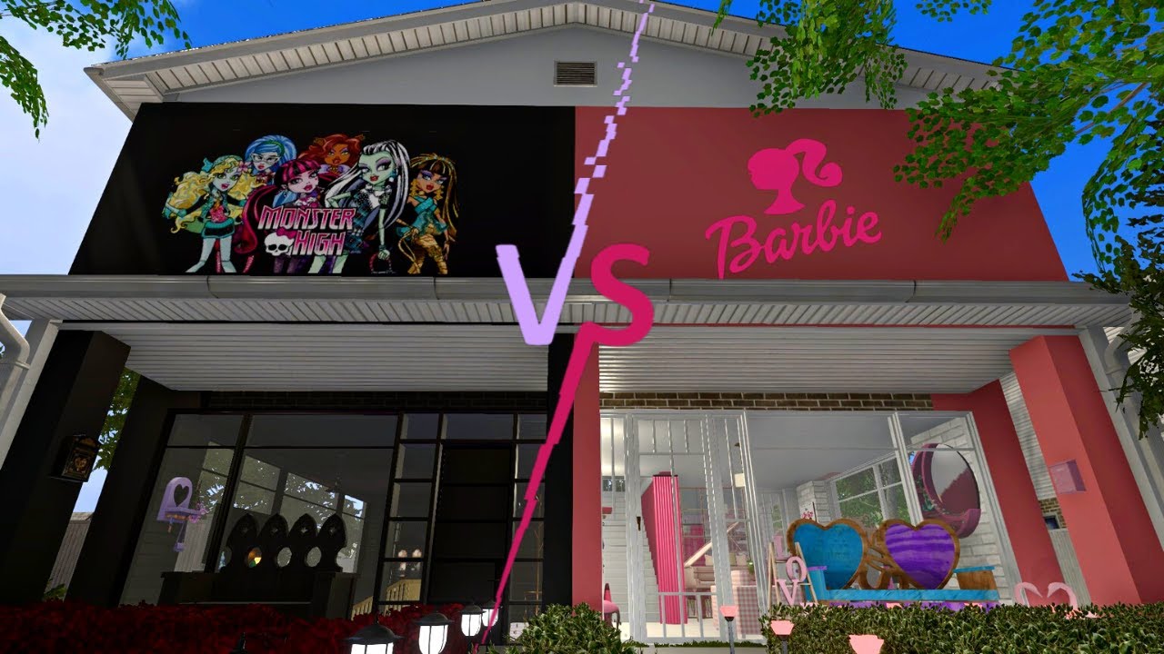 monster high vs  barbie house flipper | a 2 story semi-detached house