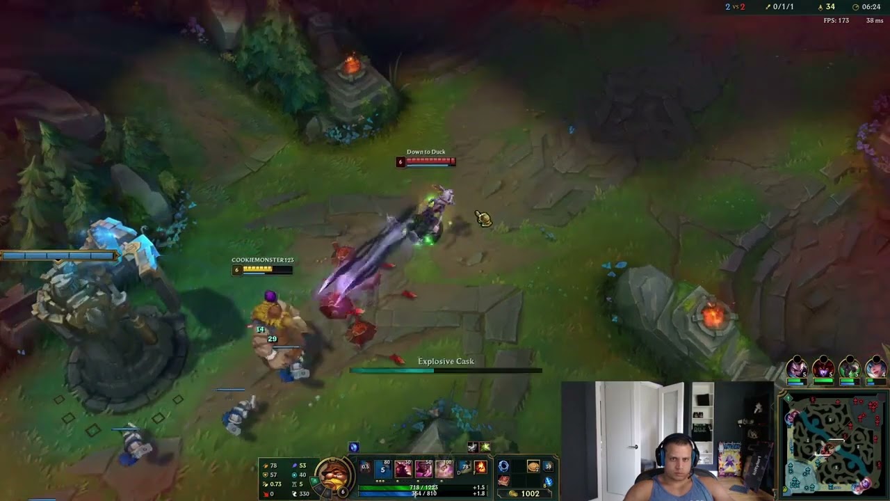 Tyler1 trying gragas for the first time
