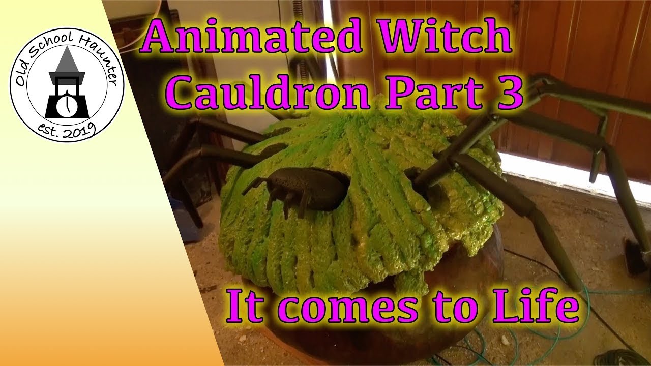 Animated witch cauldron for Halloween - The cauldron comes to life [DIY How-To Decor Part 3 EN]