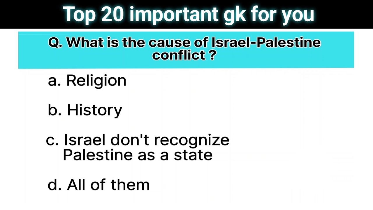 Israel-Palestine war || Gk Question and Answer || Important gk || Israel-Hamas war || GK ASAP ||