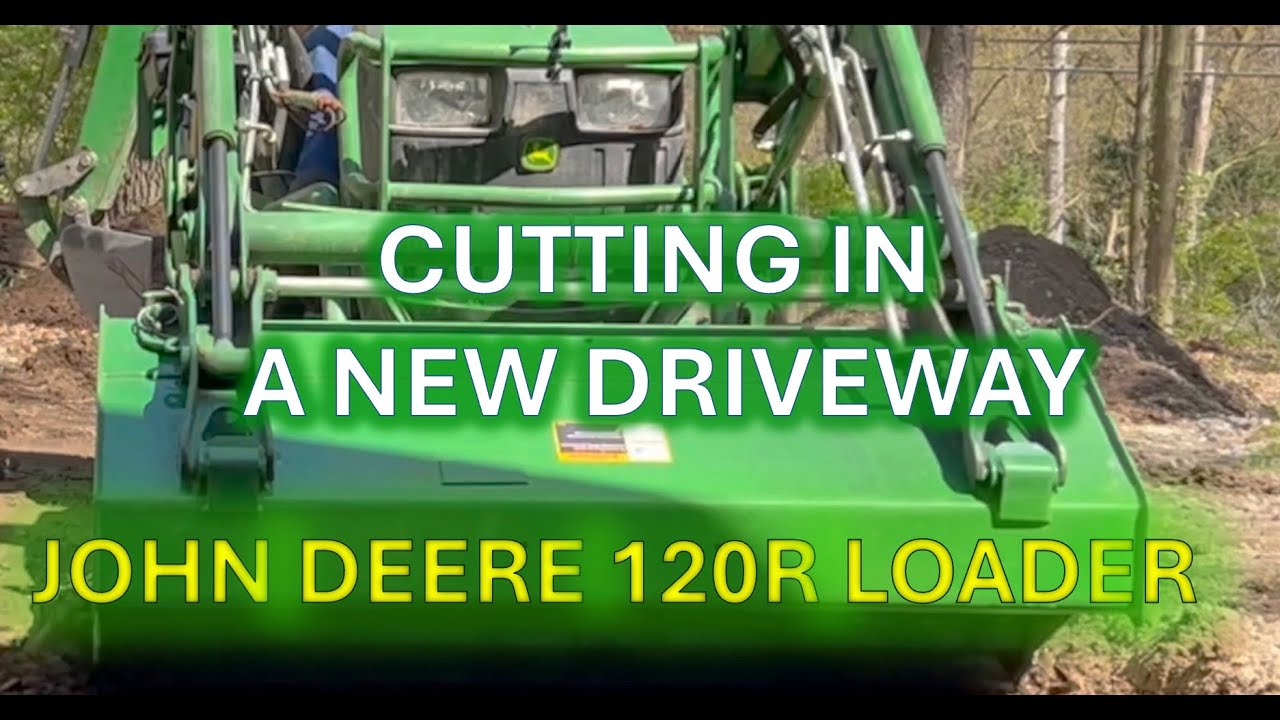 CUTTING IN A DRIVEWAY JOHN DEERE 1025R TRACTOR