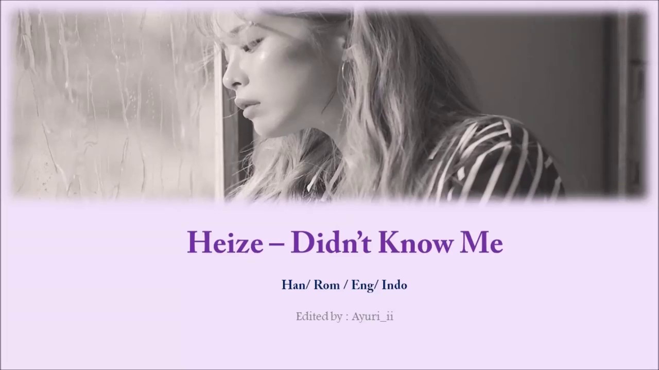 Heize - Didn't Know me  Lyrics Video || [Indo Sub / English Sub]