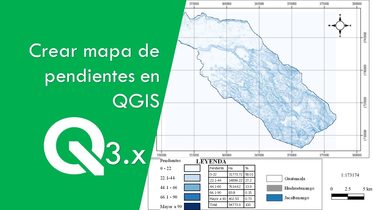 Crear Mapa de Pendientes en QGIS 3 completo 2020