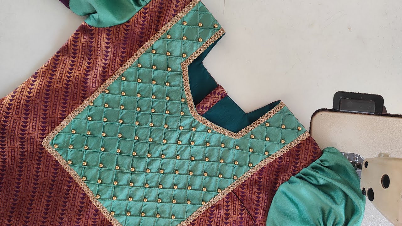 Beautiful Neck Design For Pattupavada Blouse 