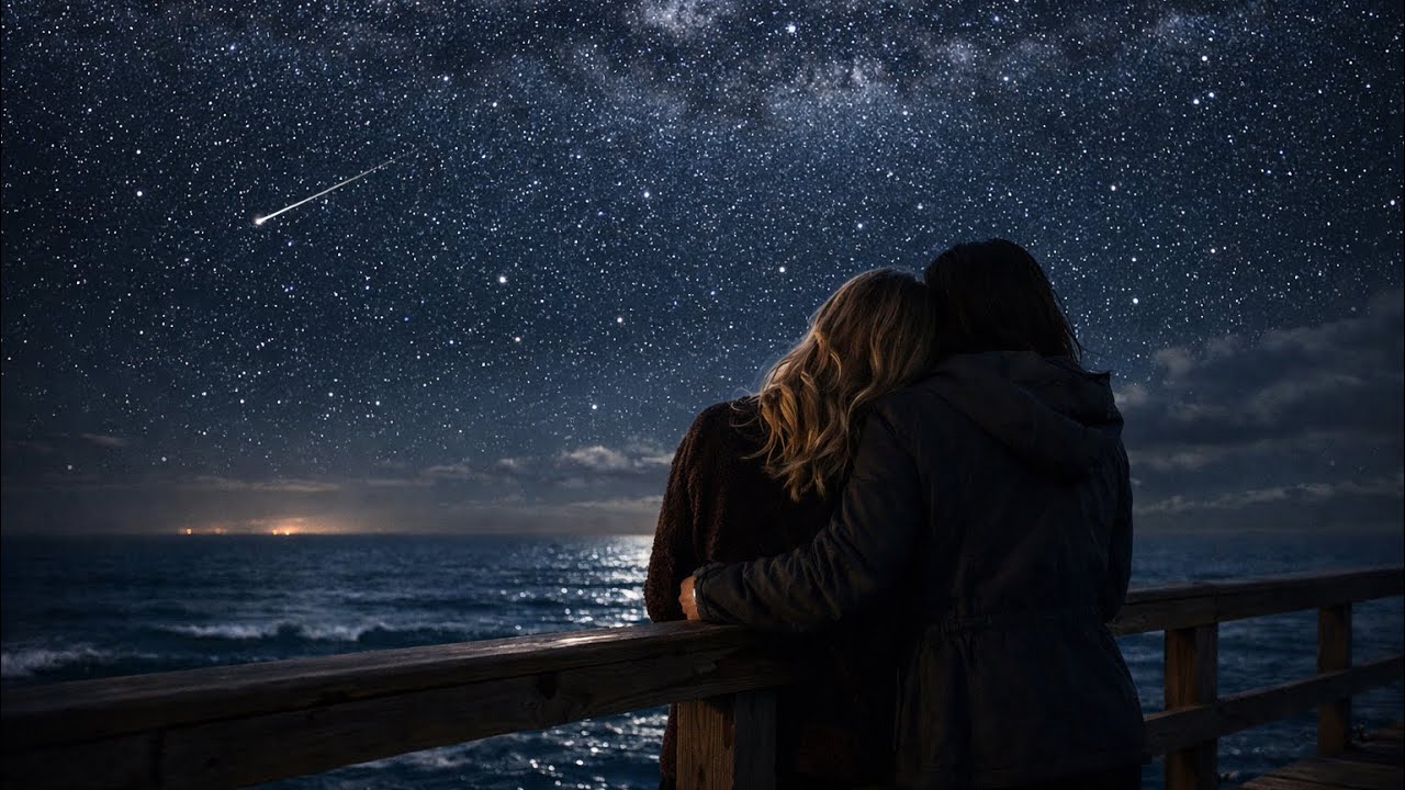 Starry Night Ocean Waves | Quiet Pier Ambience for Sleep & Relaxation (8 Hours)