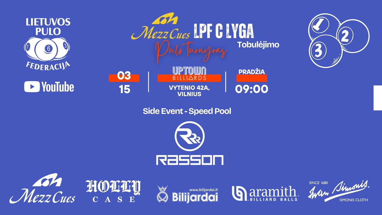 Mezz Cues LPF C Lyga - Side event - Speed pool