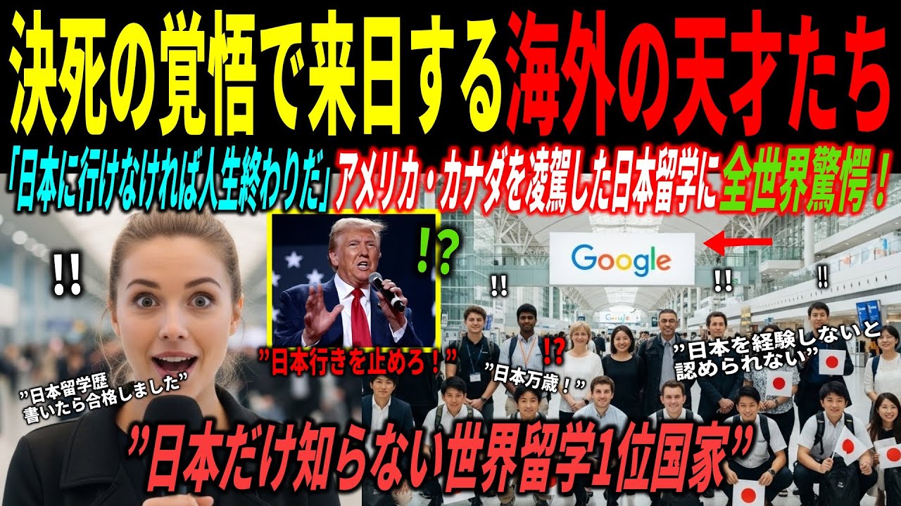 【海外の反応】羽田空港に殺到するアメリカ・ヨーロッパの天才たち！グーグル採用担当者も驚愕した、全世界の留学生が憧れるナンバーワン国家「日本」！