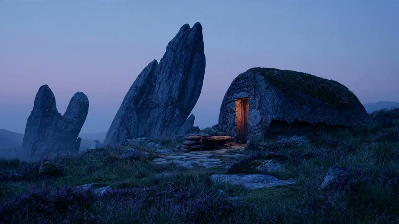 Calm Your Overthinking Mind | Ancient Stone Hut Medieval Ambience