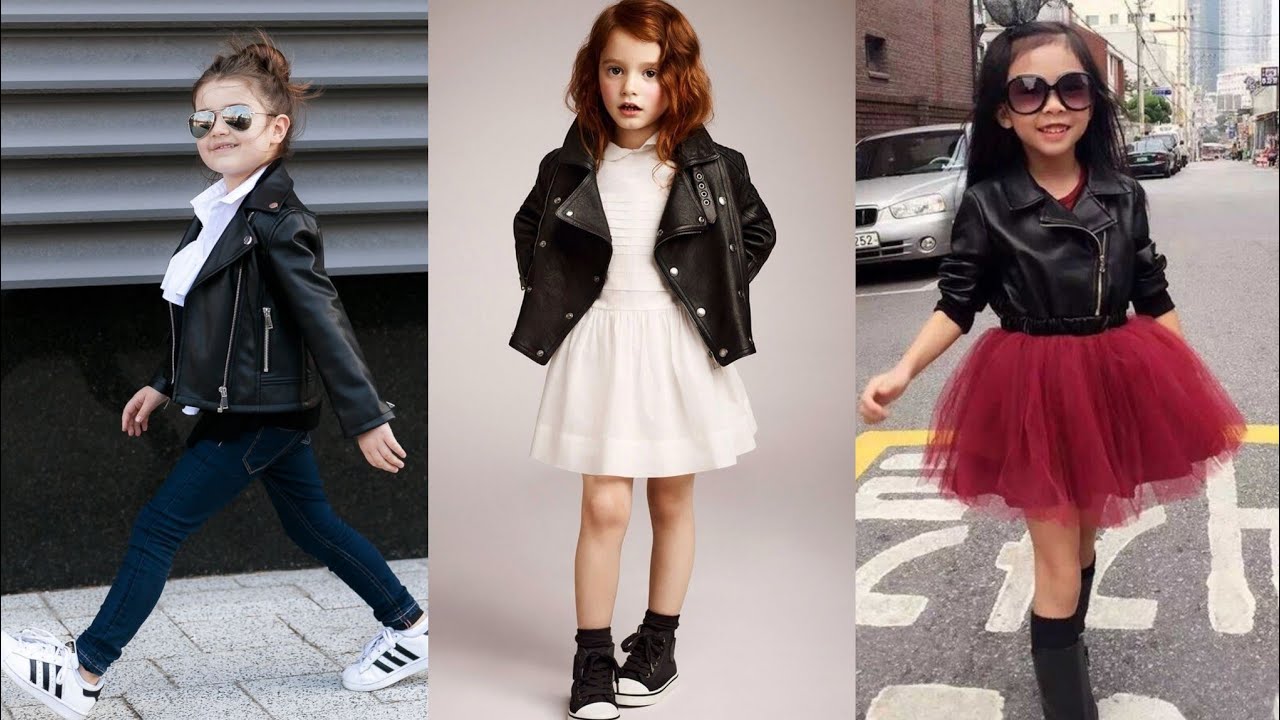 Kids Wear Leather Jackets Collection || Leather Jacket Outfits For Little girls