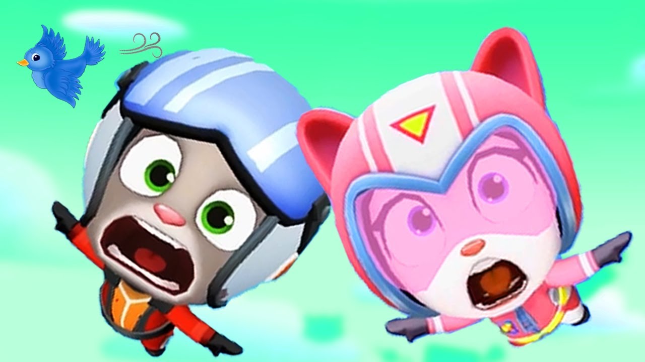 Talking Tom Sky Run - Saving Angela and Hank