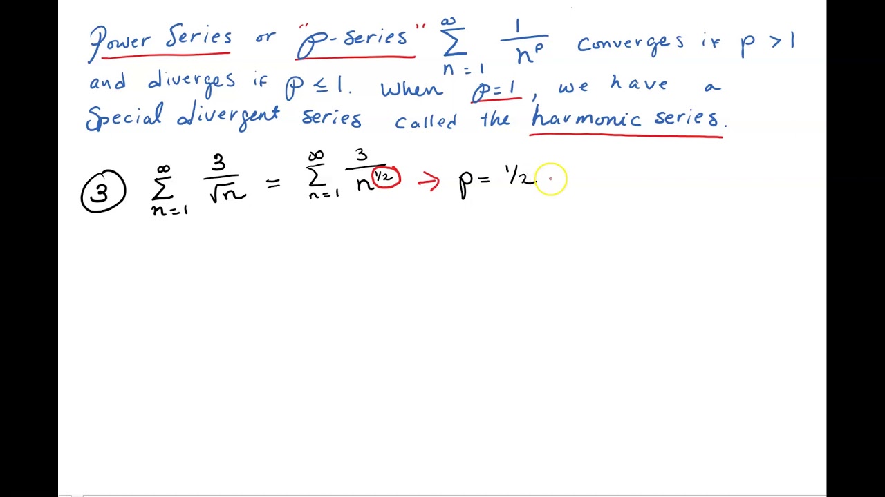 Convergence or Divergence of a P-Series