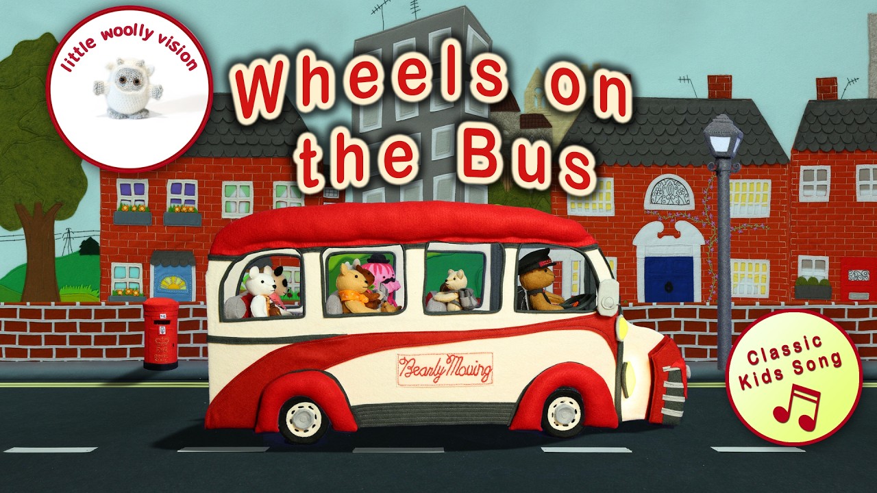 Wheels on the Bus | Little Woolly Vision - Stop-Motion Animated Nursery Rhymes & Kids Songs