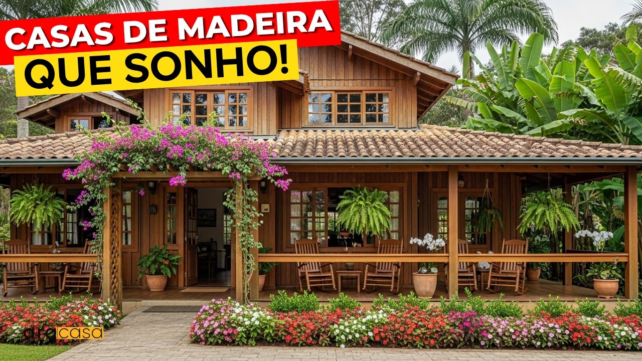 100 INCRÍVEIS Ideias de Casas de Madeira para Inspirar Você!