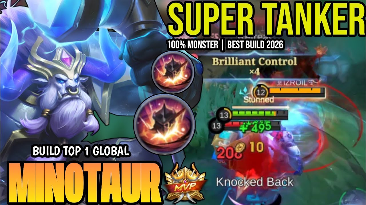 MINOTAUR BEST BUILD 2026 | BUILD TOP 1 GLOBAL MINOTAUR GAMEPLAY | MOBILE LEGENDS✓