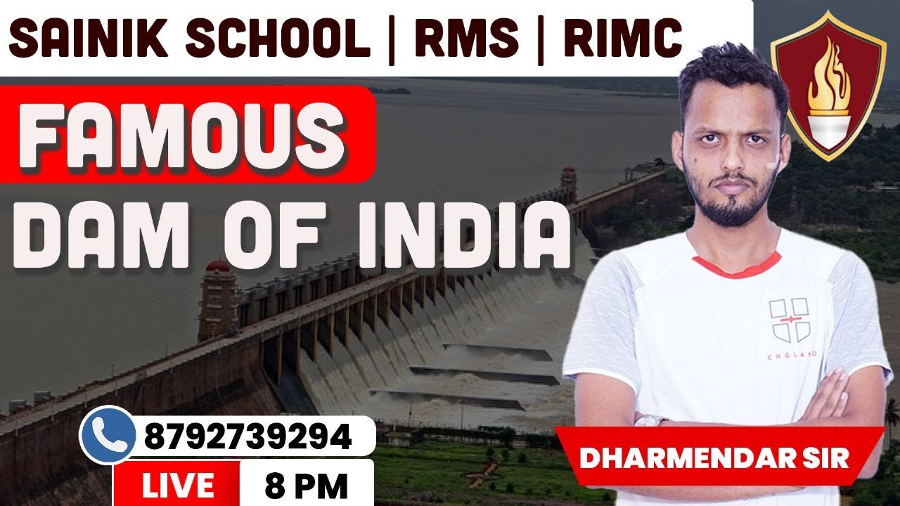 Famous Dams in India | GK for Sainik School, RIMC, RMS | Sukhoi Academy Live Class by Dharmendra Sir