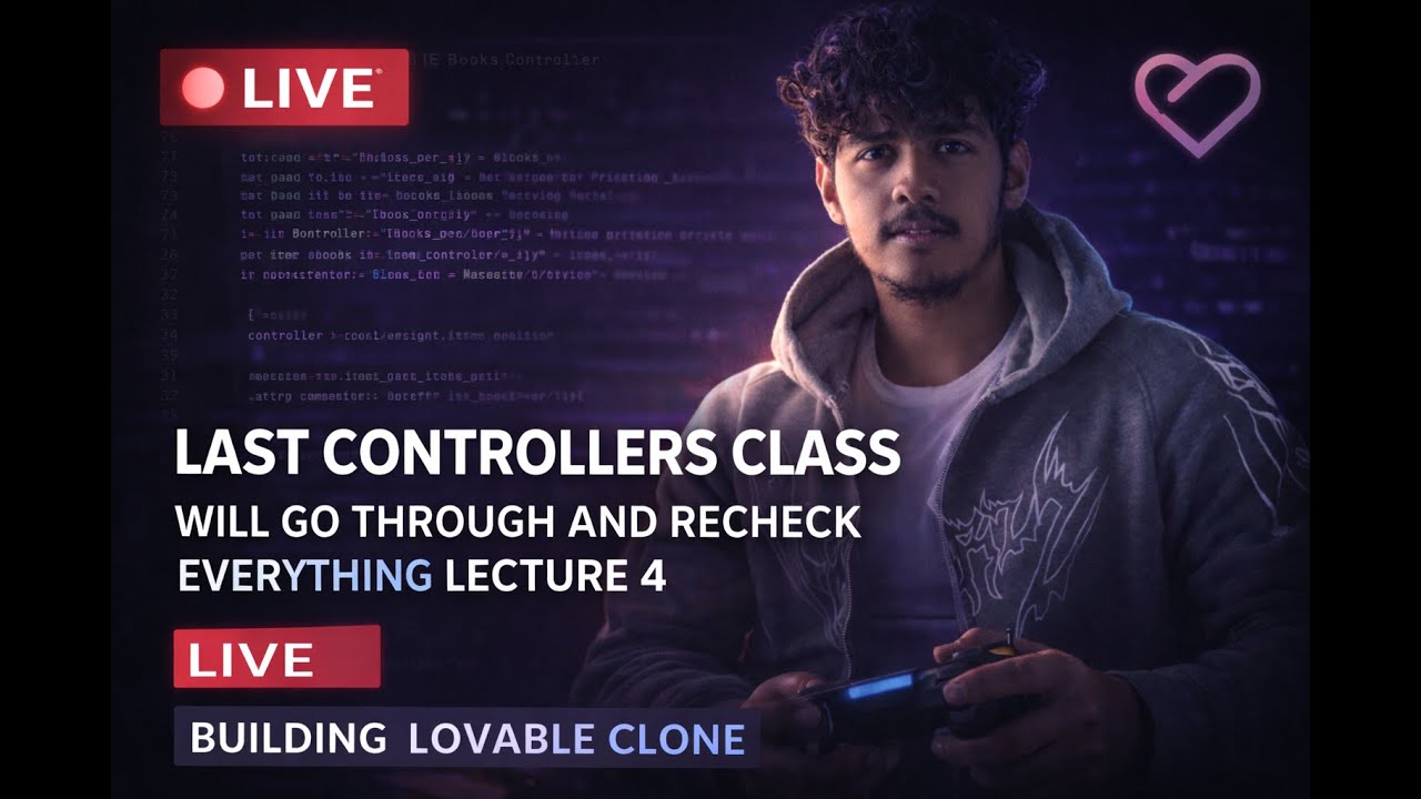 Controllers FINAL Lecture 🚀 | Building a Lovable Clone LIVE (Lecture 4)