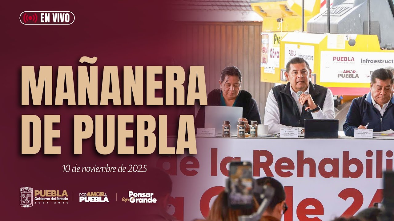 Mañanera de Puebla, 10 de noviembre del 2025.