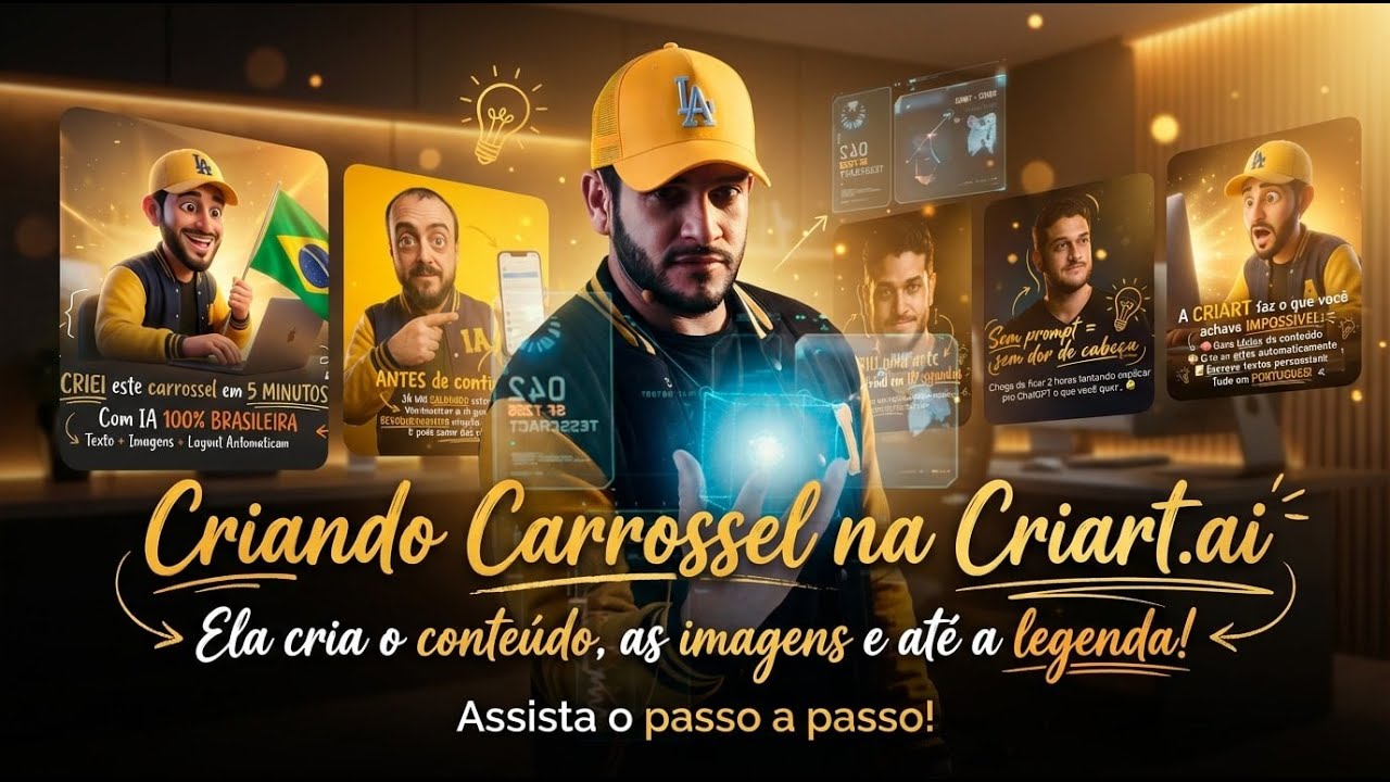 A IA que cria carrossel do conte&uacute;do, imagem e legenda sem prompt!