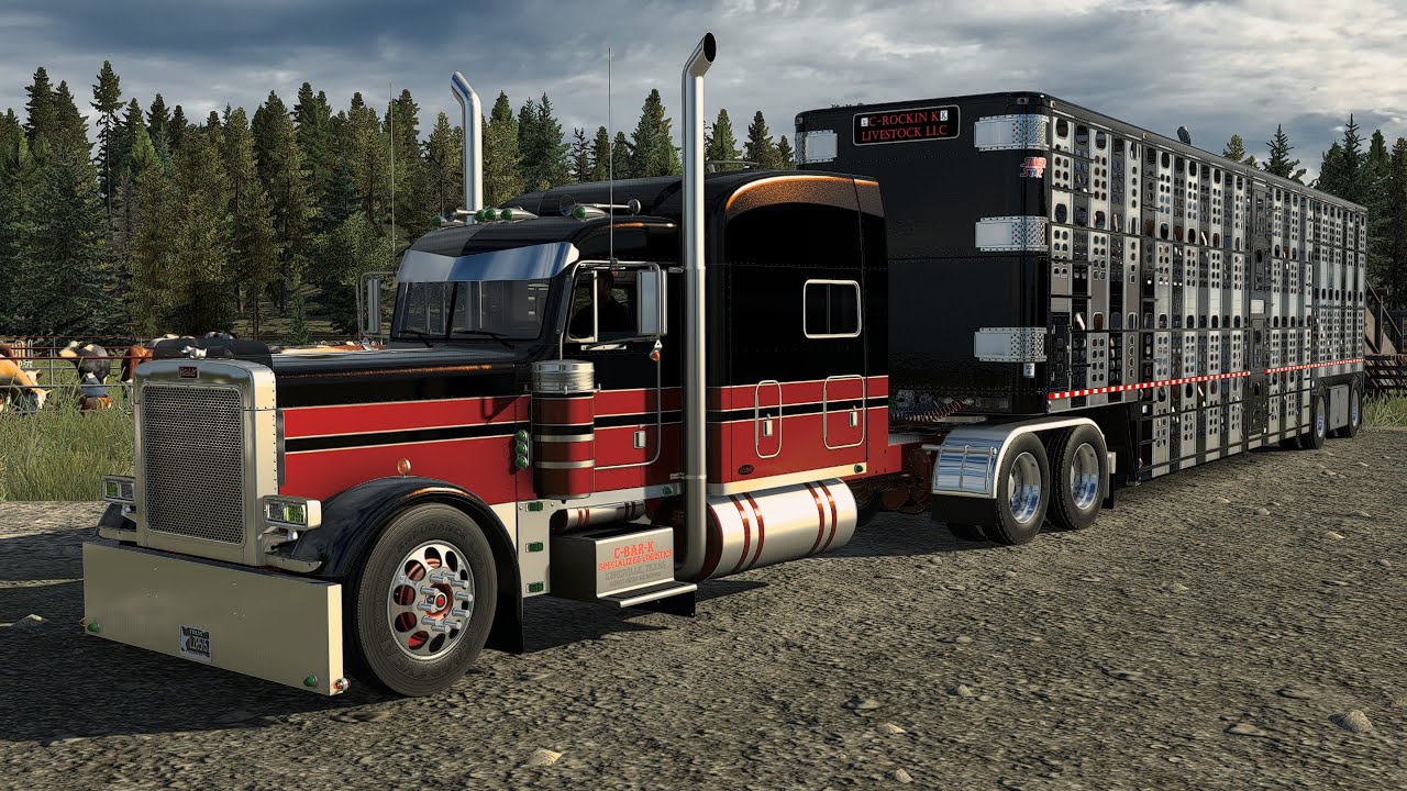 ATS Expansion Double ender Cattle haul Featuring Brand New Zeemods C-15 Acert