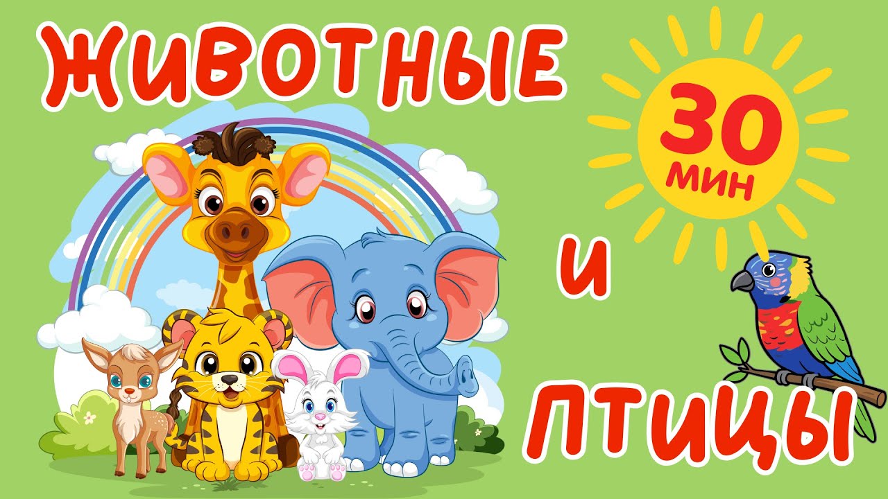 Животные и Птицы |  Голоса Животных  | Учим слова на русском для детей
