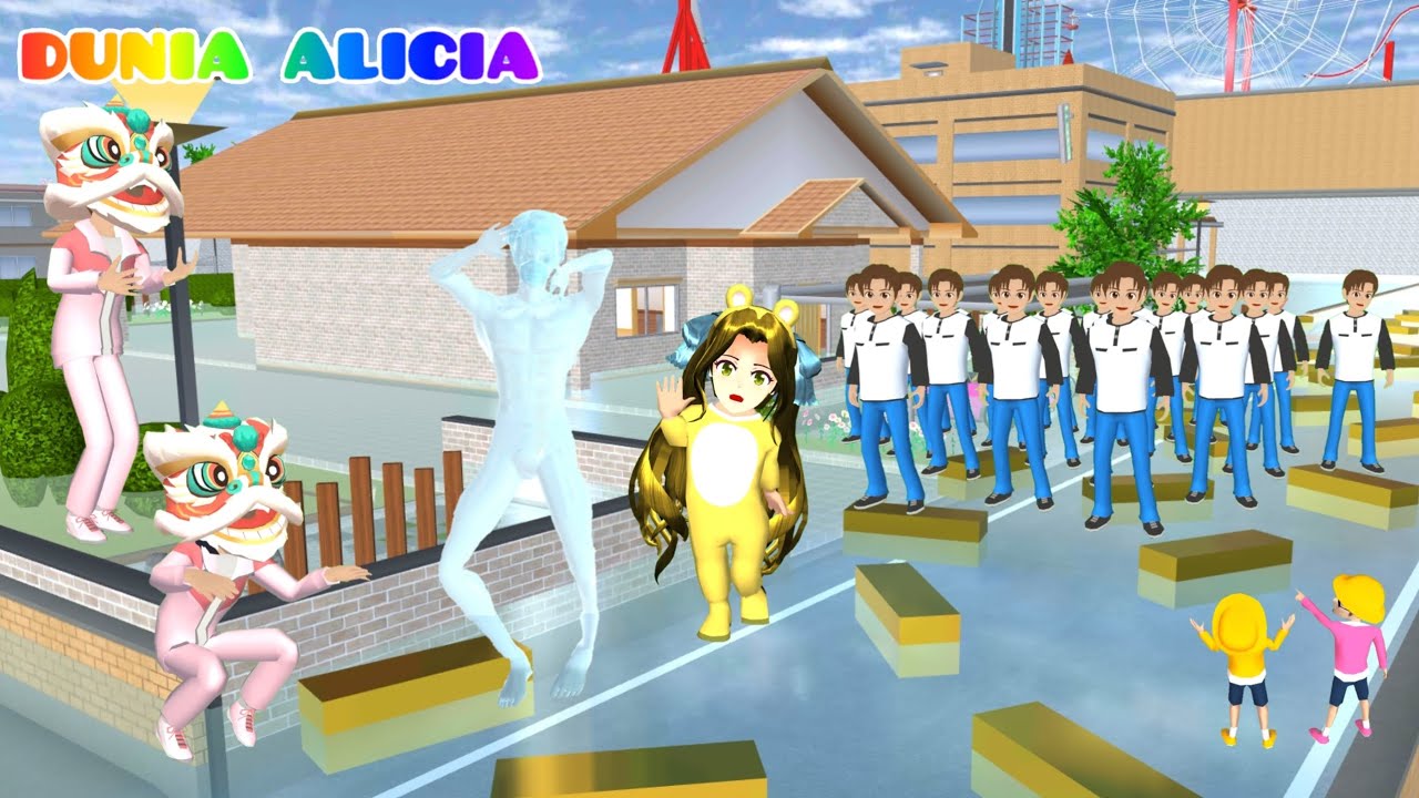 Hah? Yuta Mio Jadi Barongsai Pasukan Yuta VS Raksasa Air Banjir Kota Culik Baby Emas 😱| Dunia Alicia