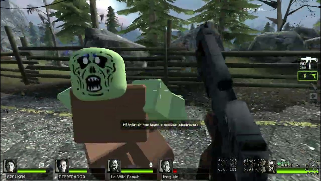 Left4Dead2 - White Forest Map ; with Roblox Zombies [Roblox Mods]