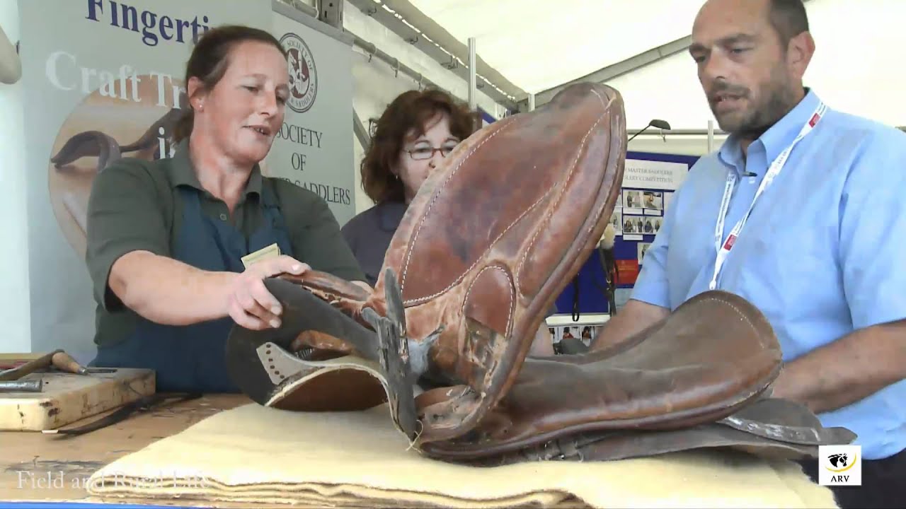 Components of a Hand Stitched Saddle