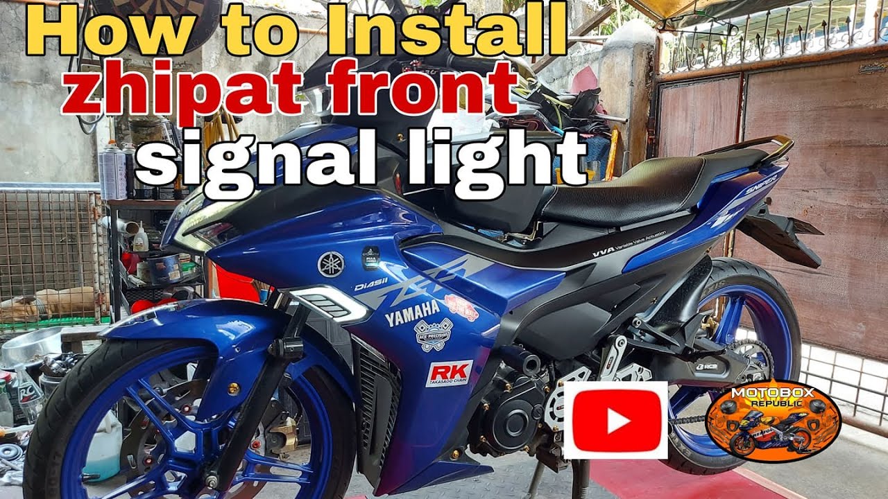 How to Install zhipat front signal light dual contact in sniper 155