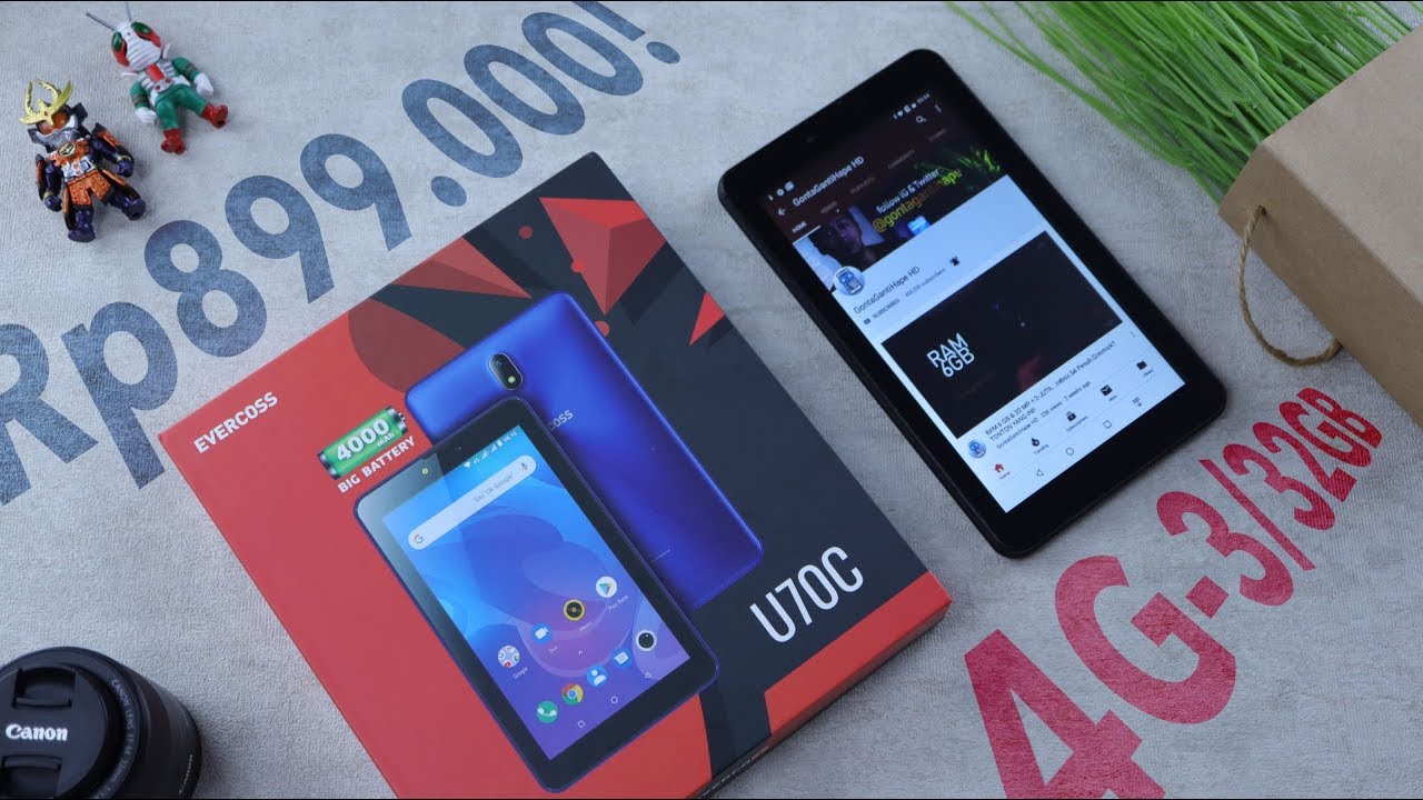 Tablet Rp899.000 Spek Bagus + RESMI! Evercoss U70C TERBARU, Dual 4G + 3/32 GB + 4.000 mAh Nih!