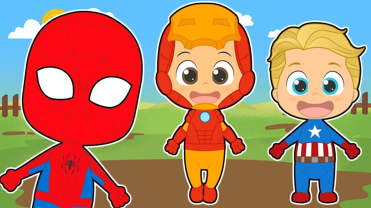 🦸🏻‍♀️ CINCO BEBES con los superhéroes 🦸🏻‍♂️ Canciones infantiles educativas en español