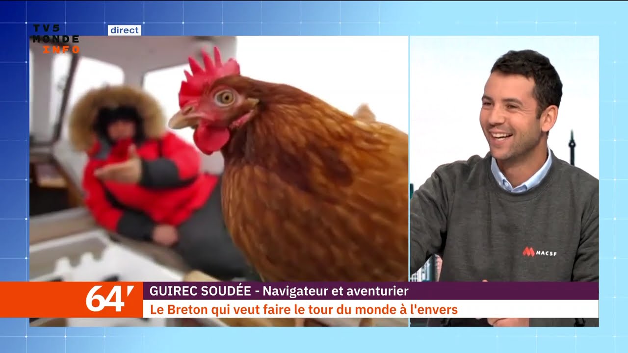 Guirec Soud&eacute;e,  le Breton qui veut faire le tour du monde &agrave; l'envers