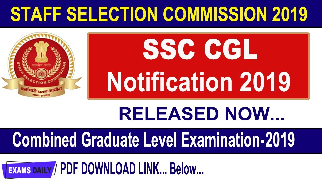 SSC CGL Notification 2019 || SSC CGL Syllabus 2019 PDF &ndash; Download Exam Pattern