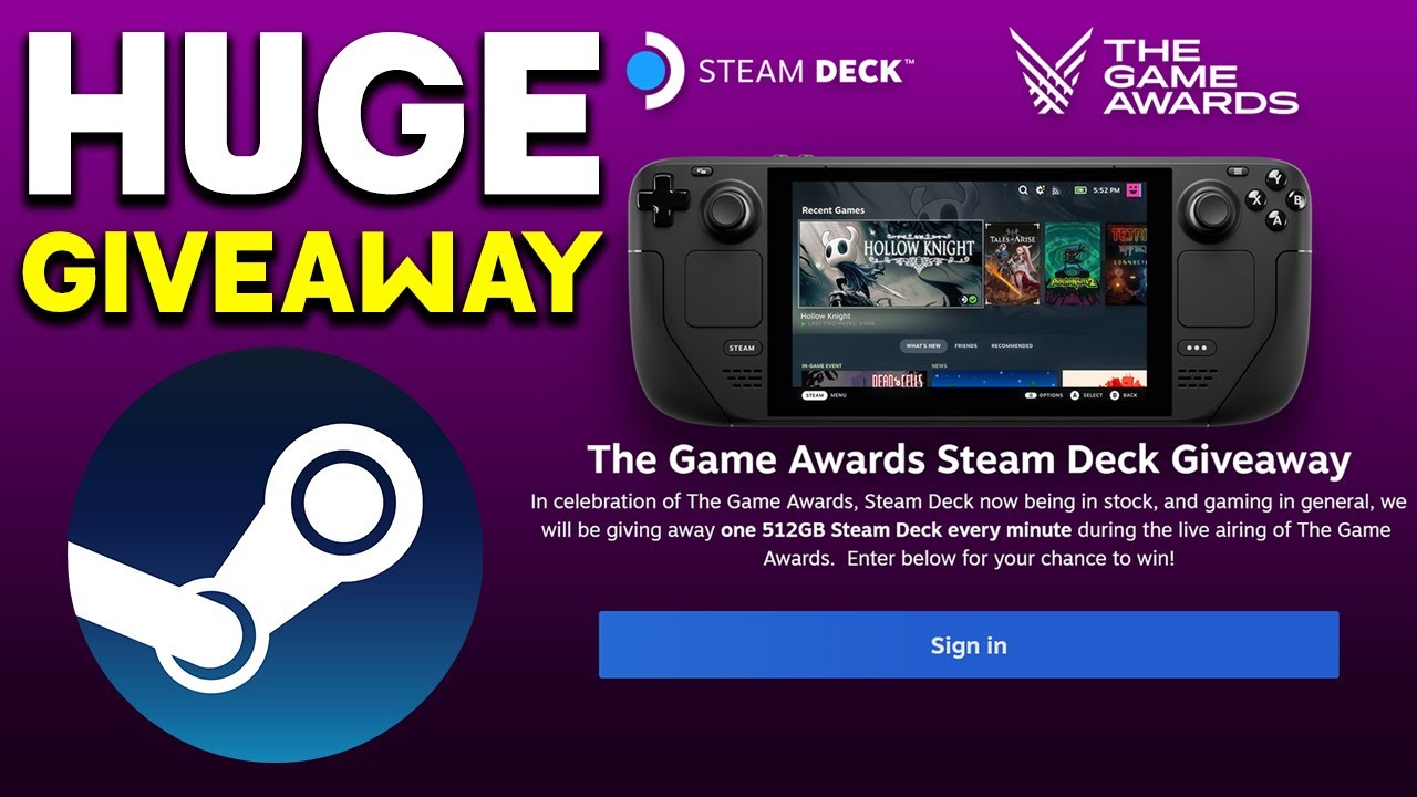 BIG STEAM NEWS - GIGANTIC STEAM DECK GIVEAWAY + NEW STEAM GAME PAGE AND MORE!