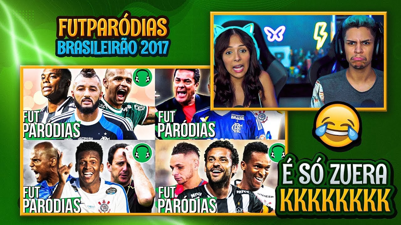 4 EM 1 | FUTPARÓDIAS BRASILEIRÃO 2017 - SÓ ZUEIRA KKK | [React em Casal] 🔥