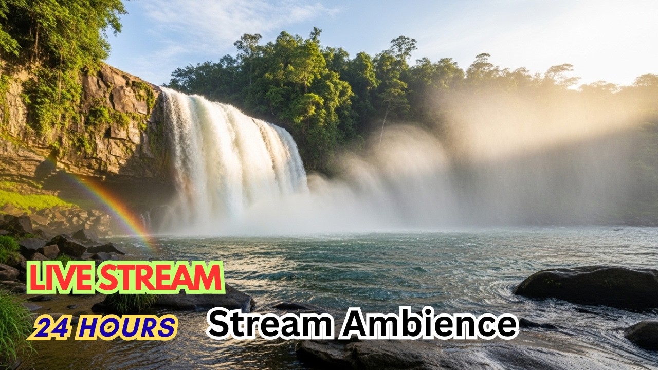 Hidden Waterfall in the Forest with Sweet Birdsong, Nature Sounds, Best Relaxing videos