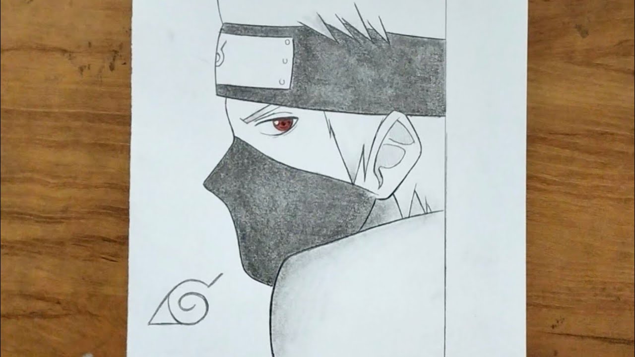 How to Draw Kakashi Hatake Easy Step by Step | Naruto Drawing Tutorial 🔥