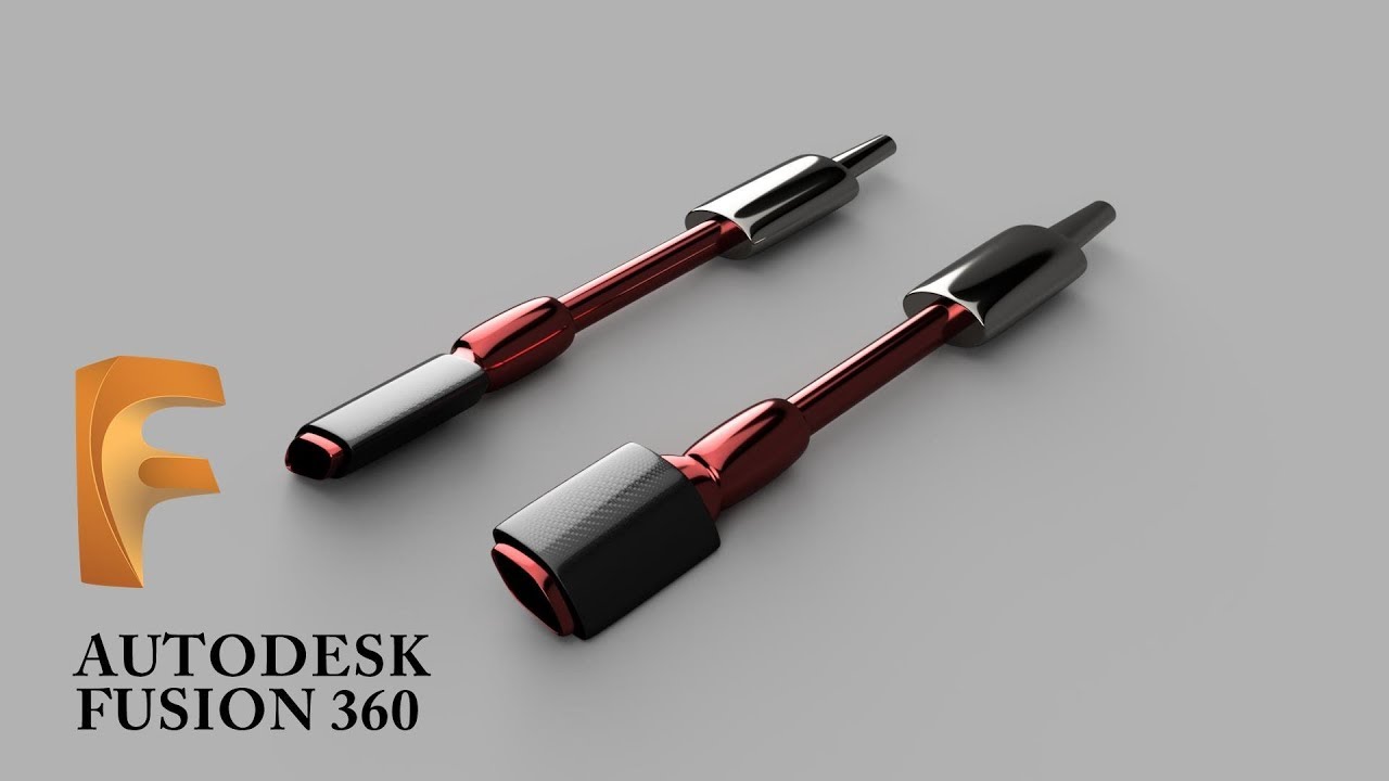 How to make Dual Exhaust Pipe in Autodesk Fusion 360 Speed Run