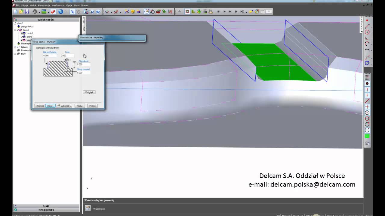 Delcam FeatureCAM 3D Milling Tutorial PL HD
