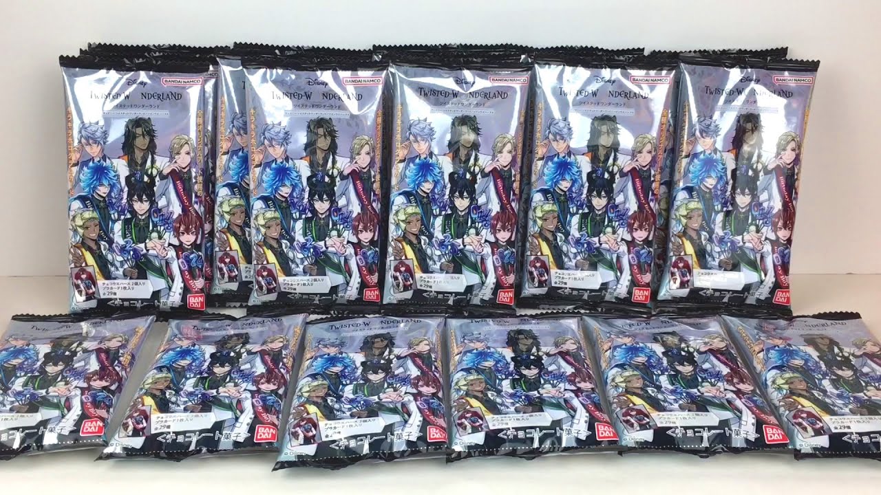 Disney Twisted Wonderland Bandai Glitter Birthday Wafer Card Packs ✨ Full Box Opening   #twst