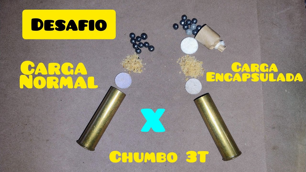 Desafio recarga normal x recarga encapsulada com chumbo 3T.